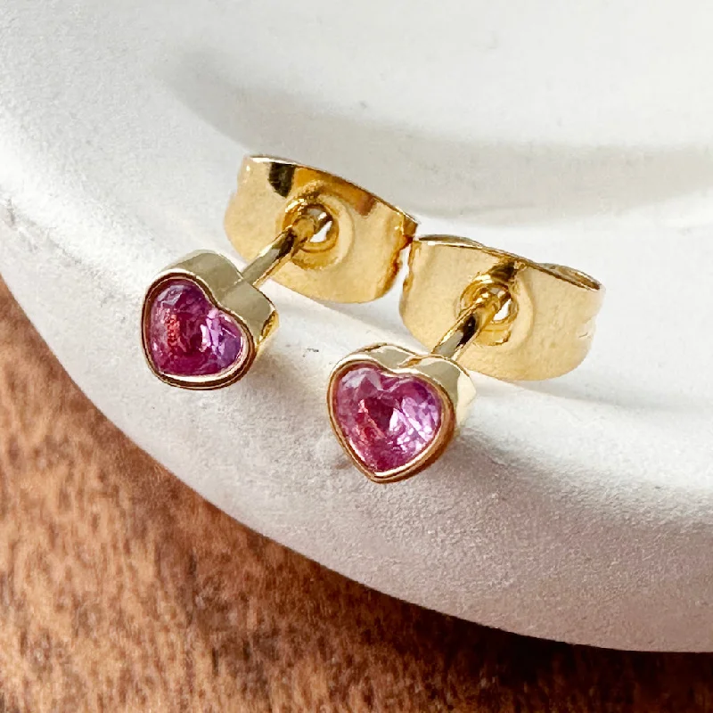 Shop Dazzling Jewelry At The Best Prices Pink Crystal Heart Stud Earrings