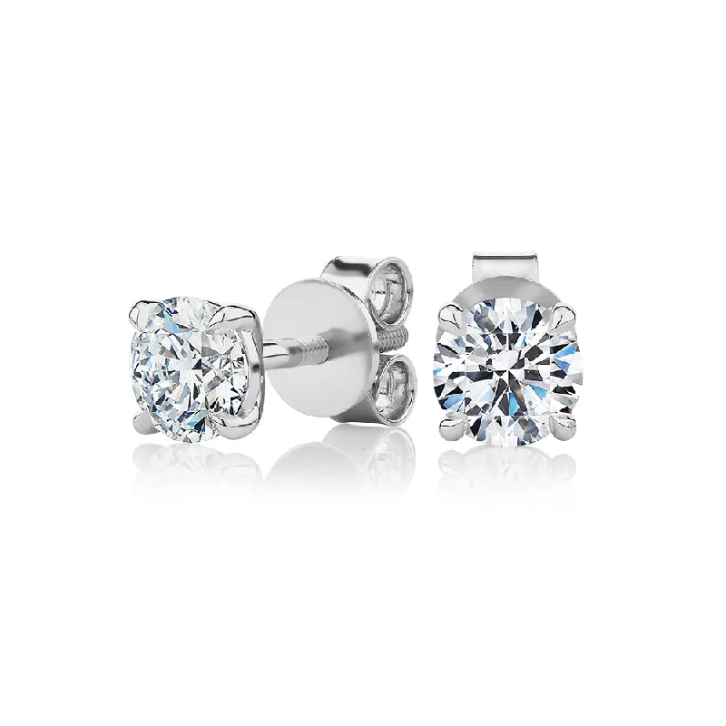 Unmissable Deals On Handmade Jewelry Collections Premium Certified Laboratory Created Diamond, 1.00 carat TW round brilliant stud earrings in 18 carat white gold Unmissable Deals On Handmade Jewelry Collections Premium Certified Laboratory Created Diamond, 1.00 carat TW round brilliant stud earrings in 18 carat white gold