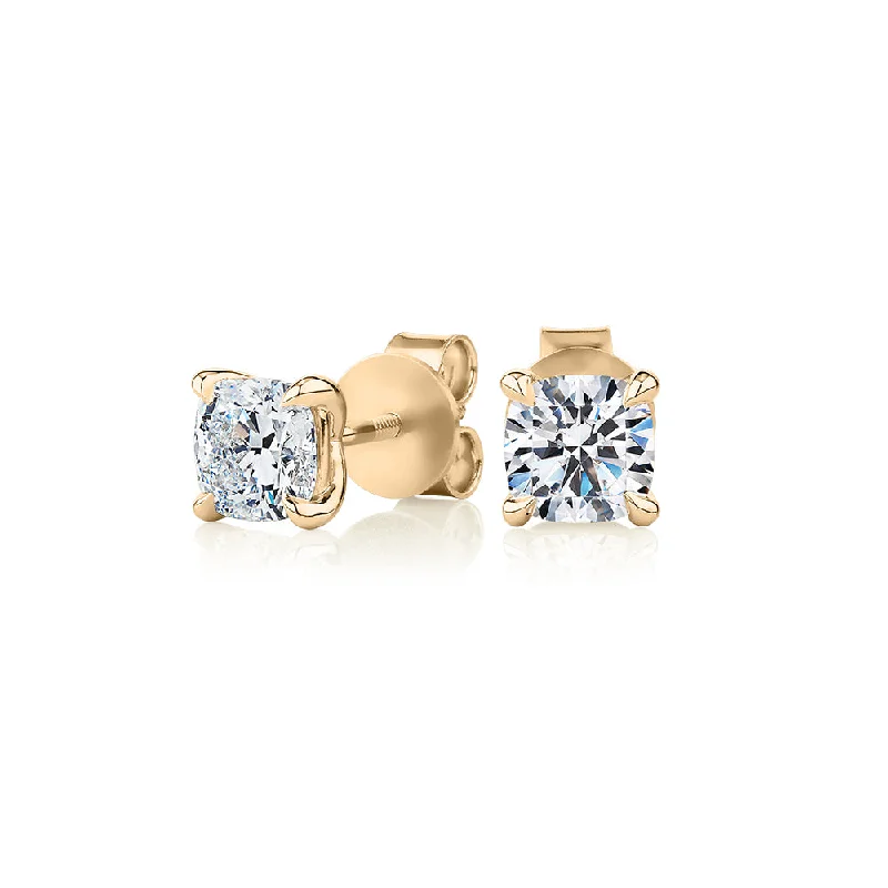 Shop High-Quality Jewelry At Jaw-Dropping Discounts Premium Certified Laboratory Created Diamond, 1.40 carat TW cushion stud earrings in 18 carat yellow gold Shop High-Quality Jewelry At Jaw-Dropping Discounts Premium Certified Laboratory Created Diamond, 1.40 carat TW cushion stud earrings in 18 carat yellow gold