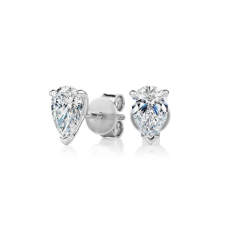 Affordable Elegance – Special Jewelry Sale Now Live Premium Certified Laboratory Created Diamond, 1.40 carat TW pear stud earrings in 14 carat white gold Affordable Elegance – Special Jewelry Sale Now Live Premium Certified Laboratory Created Diamond, 1.40 carat TW pear stud earrings in 14 carat white gold