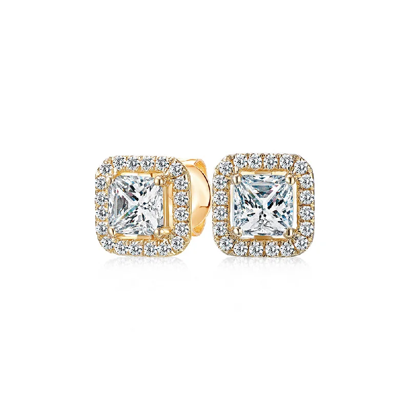 Unmissable Jewelry Discounts – Elevate Your Look For Less Princess Cut and Round Brilliant stud earrings with 1.69 carats* of diamond simulants in 10 carat yellow gold Unmissable Jewelry Discounts – Elevate Your Look For Less Princess Cut and Round Brilliant stud earrings with 1.69 carats* of diamond simulants in 10 carat yellow gold