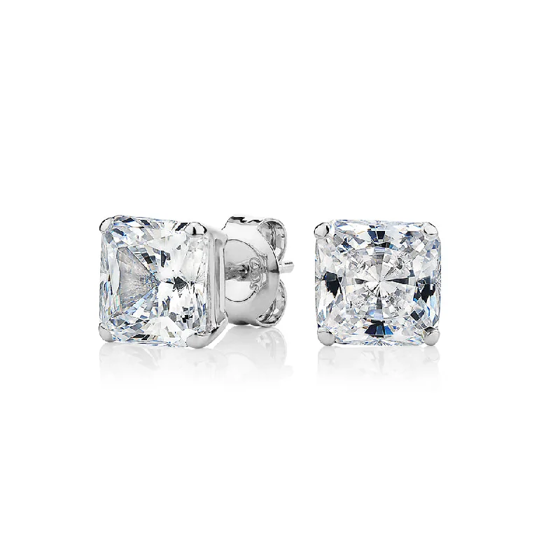 Shine In Style – Shop Jewelry Discounts Today Princess Cut stud earrings with 3 carats* of diamond simulants in 10 carat white gold Shine In Style – Shop Jewelry Discounts Today Princess Cut stud earrings with 3 carats* of diamond simulants in 10 carat white gold