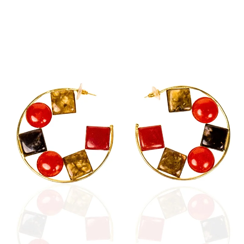 Trending Jewelry Now Available At Exclusive Prices Raimi Gemstone Hoops - Autumn