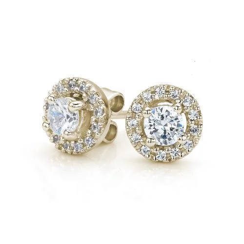 Beautiful Jewelry, Breathtaking Discounts – Hurry In Round Brilliant stud earrings with 0.41 carats* of diamond simulants in 10 carat yellow gold Beautiful Jewelry, Breathtaking Discounts – Hurry In Round Brilliant stud earrings with 0.41 carats* of diamond simulants in 10 carat yellow gold