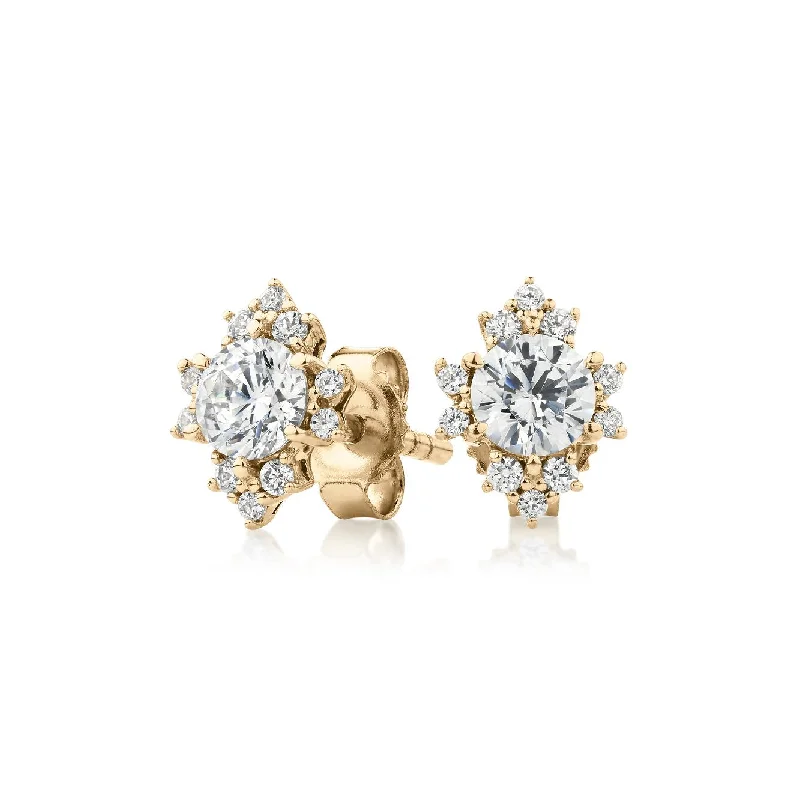 The Biggest Jewelry Sale Of The Year Is Here Round Brilliant stud earrings with 0.6 carats* of diamond simulants in 10 carat yellow gold The Biggest Jewelry Sale Of The Year Is Here Round Brilliant stud earrings with 0.6 carats* of diamond simulants in 10 carat yellow gold