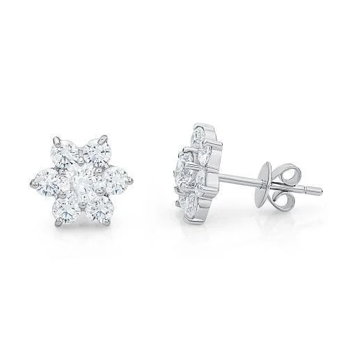The Perfect Jewelry Piece At The Perfect Price Round Brilliant stud earrings with 1.46 carats* of diamond simulants in 10 carat white gold The Perfect Jewelry Piece At The Perfect Price Round Brilliant stud earrings with 1.46 carats* of diamond simulants in 10 carat white gold