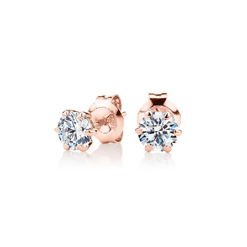Personalized Jewelry Sale – Unique Pieces At Great Prices Round Brilliant stud earrings with 1 carat* of diamond simulants in 10 carat rose gold Personalized Jewelry Sale – Unique Pieces At Great Prices Round Brilliant stud earrings with 1 carat* of diamond simulants in 10 carat rose gold