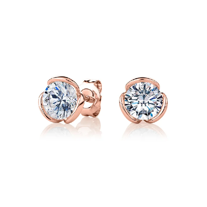 Best Jewelry Deals – Premium Quality At Exclusive Discounts Round Brilliant stud earrings with 2 carats* of diamond simulants in 10 carat rose gold Best Jewelry Deals – Premium Quality At Exclusive Discounts Round Brilliant stud earrings with 2 carats* of diamond simulants in 10 carat rose gold