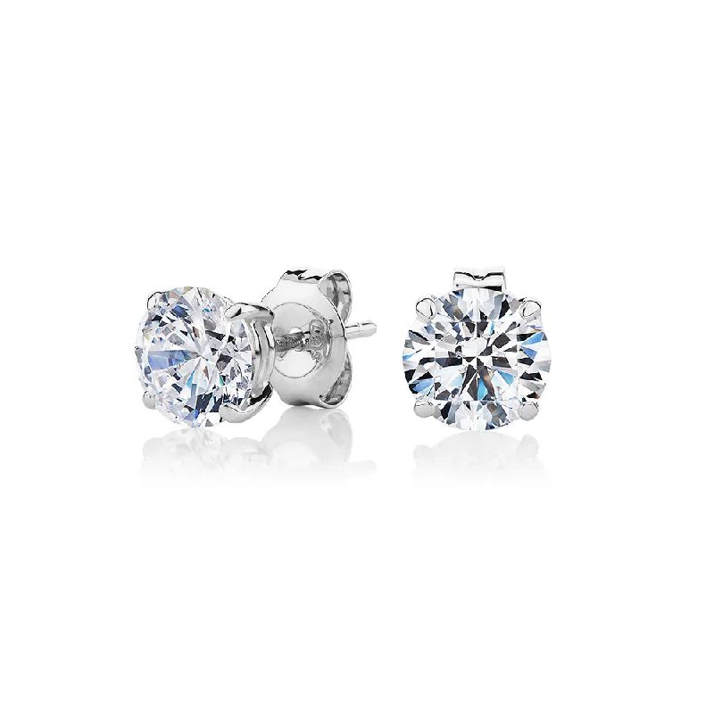 Luxury Jewelry Clearance – Shop Premium Styles Now Round Brilliant stud earrings with 2 carats* of diamond simulants in 10 carat white gold Luxury Jewelry Clearance – Shop Premium Styles Now Round Brilliant stud earrings with 2 carats* of diamond simulants in 10 carat white gold