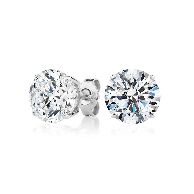 Final Call – Shop Exquisite Jewelry Before It's Gone Round Brilliant stud earrings with 6 carats* of diamond simulants in 10 carat white gold Final Call – Shop Exquisite Jewelry Before It's Gone Round Brilliant stud earrings with 6 carats* of diamond simulants in 10 carat white gold