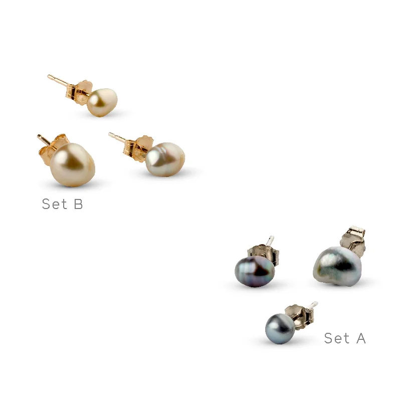 Elegant Necklaces And Bracelets At Limited-Time Offers Set of 3 Single Fijian Tiny Keshi Pearl Earrings Elegant Necklaces And Bracelets At Limited-Time Offers Set of 3 Single Fijian Tiny Keshi Pearl Earrings