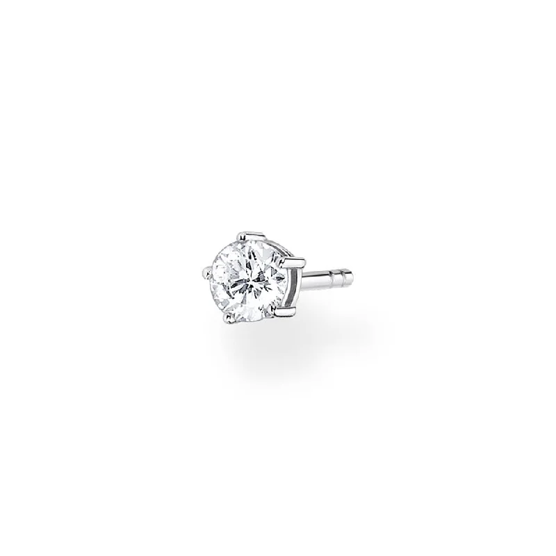 Exclusive Online Discounts On Stylish Jewelry Single Sterling Silver Thomas Sabo Charm Club Large Zirconia Stud * 1 Earring Only* Exclusive Online Discounts On Stylish Jewelry Single Sterling Silver Thomas Sabo Charm Club Large Zirconia Stud * 1 Earring Only*