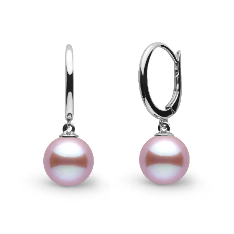 Premium Jewelry At Promotional Prices – Shine Today Solid Eternal Collection 7.5-8.0 mm Lavender Freshadama Pearl Earrings