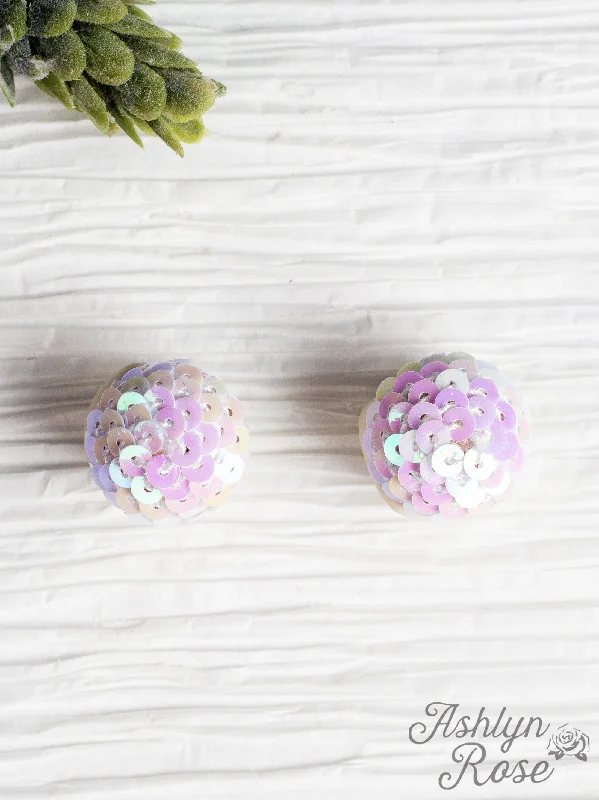 Make Your Outfit Shine With Discounted Jewelry Sparkle in Your Eyes Sequins Stud Earrings, Iridescent Make Your Outfit Shine With Discounted Jewelry Sparkle in Your Eyes Sequins Stud Earrings, Iridescent