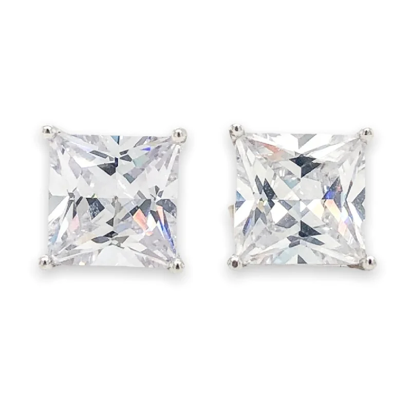 Trendy And Classic Jewelry Now At Reduced Prices SS 6mm Square CZ Stud Earrings