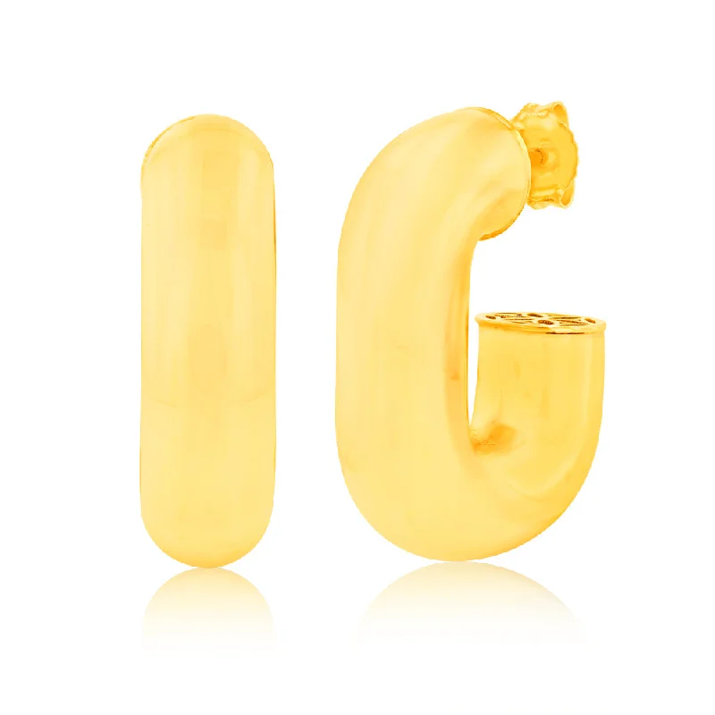 Unmissable Discounts On Timeless Jewelry Pieces Sterling Silver Gold Plated Polished Oval 3/4th Hoop Earrings Unmissable Discounts On Timeless Jewelry Pieces Sterling Silver Gold Plated Polished Oval 3/4th Hoop Earrings