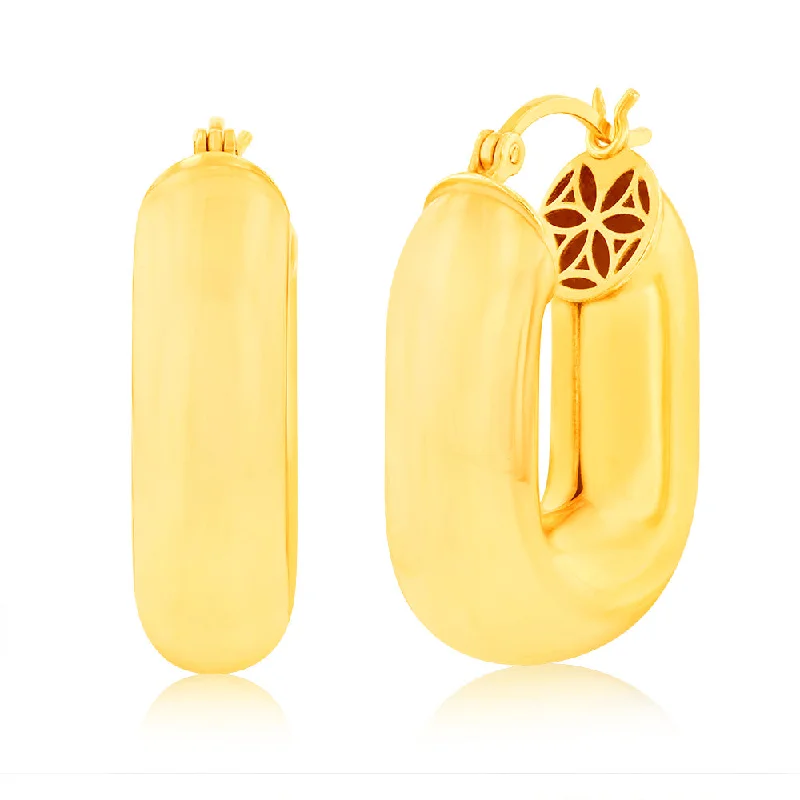 Seasonal Jewelry Sale – Upgrade Your Style Today Sterling Silver Gold Plated Polished Oval Hoop Earrings Seasonal Jewelry Sale – Upgrade Your Style Today Sterling Silver Gold Plated Polished Oval Hoop Earrings