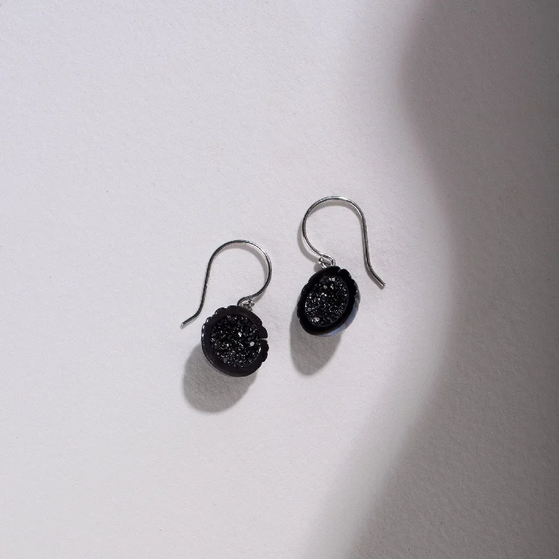 The Jewelry Sale You've Been Waiting For Is Here Tahitian Pearl Geode Dangle Earrings with Black Diamond The Jewelry Sale You've Been Waiting For Is Here Tahitian Pearl Geode Dangle Earrings with Black Diamond
