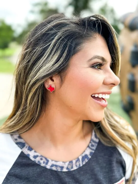Flash Sale On Elegant Jewelry – Don't Miss Out Texas On My Mind Druzy Stud Earrings, Red Flash Sale On Elegant Jewelry – Don't Miss Out Texas On My Mind Druzy Stud Earrings, Red