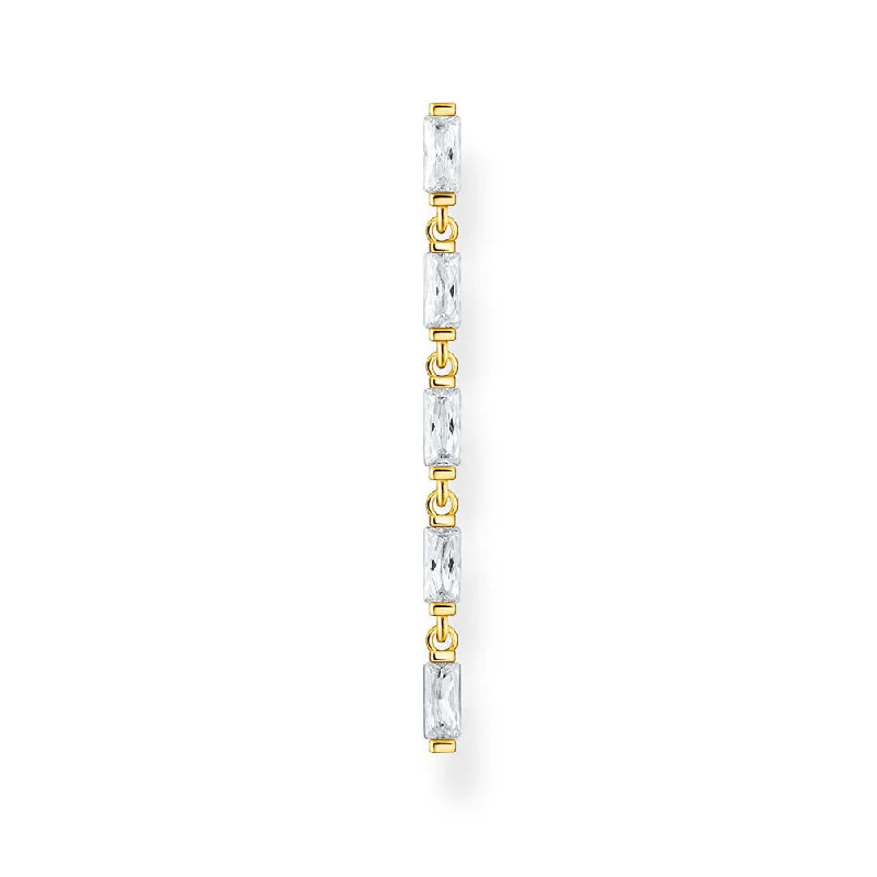 Your Perfect Accessory Now At The Best Price Thomas Sabo Gold Plated Sterling Silver Dancing CZ Single Earrings Your Perfect Accessory Now At The Best Price Thomas Sabo Gold Plated Sterling Silver Dancing CZ Single Earrings