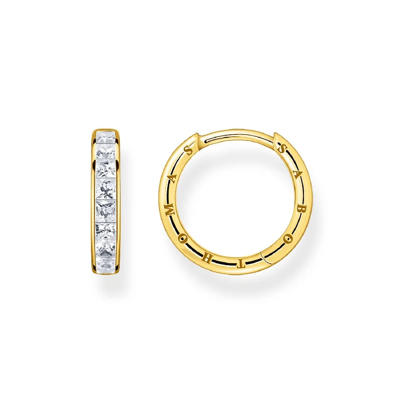Huge Savings On Premium Jewelry Styles Thomas Sabo Heritage Gold Plated Sterling Silver Baguette CZ Hoop Earring Huge Savings On Premium Jewelry Styles Thomas Sabo Heritage Gold Plated Sterling Silver Baguette CZ Hoop Earring
