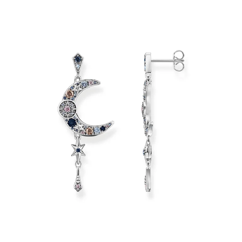 Premium Diamond Jewelry At Once-In-A-Lifetime Discounts Thomas Sabo Magic Stars Sterling Silver Moon Dangle Earrings Premium Diamond Jewelry At Once-In-A-Lifetime Discounts Thomas Sabo Magic Stars Sterling Silver Moon Dangle Earrings
