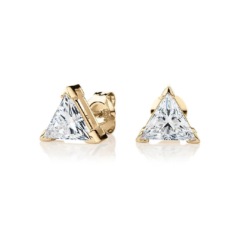 Luxury Jewelry Clearance – Shop Premium Styles Now Trilliant stud earrings with 2.2 carats* of diamond simulants in 10 carat yellow gold Luxury Jewelry Clearance – Shop Premium Styles Now Trilliant stud earrings with 2.2 carats* of diamond simulants in 10 carat yellow gold