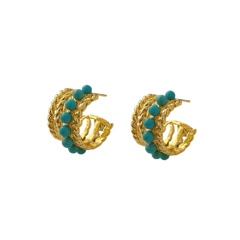 Big Discounts On Elegant Jewelry Collections Western Circular Pearl Blue Stud Earrings JLT12734 Big Discounts On Elegant Jewelry Collections Western Circular Pearl Blue Stud Earrings JLT12734