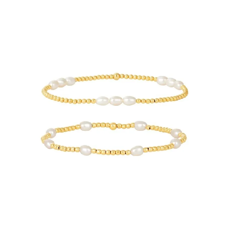 Grab Exquisite Jewelry At The Lowest Prices 14K Yellow Gold Filled 6.25" 2mm FWP Bead Stretch Bracelet Set Of 2 Grab Exquisite Jewelry At The Lowest Prices 14K Yellow Gold Filled 6.25" 2mm FWP Bead Stretch Bracelet Set Of 2