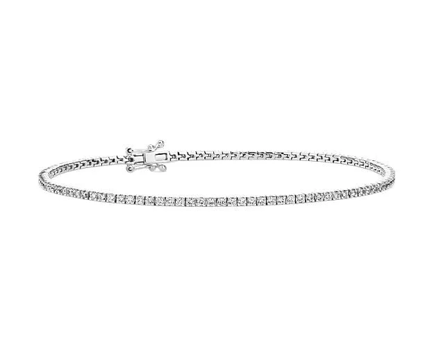 Affordable Gold-Plated Jewelry For Modern Fashion 14K W Gold 1.25ctw E-F/VS1 Lab-Created Diamond Tennis Bracelet Affordable Gold-Plated Jewelry For Modern Fashion 14K W Gold 1.25ctw E-F/VS1 Lab-Created Diamond Tennis Bracelet