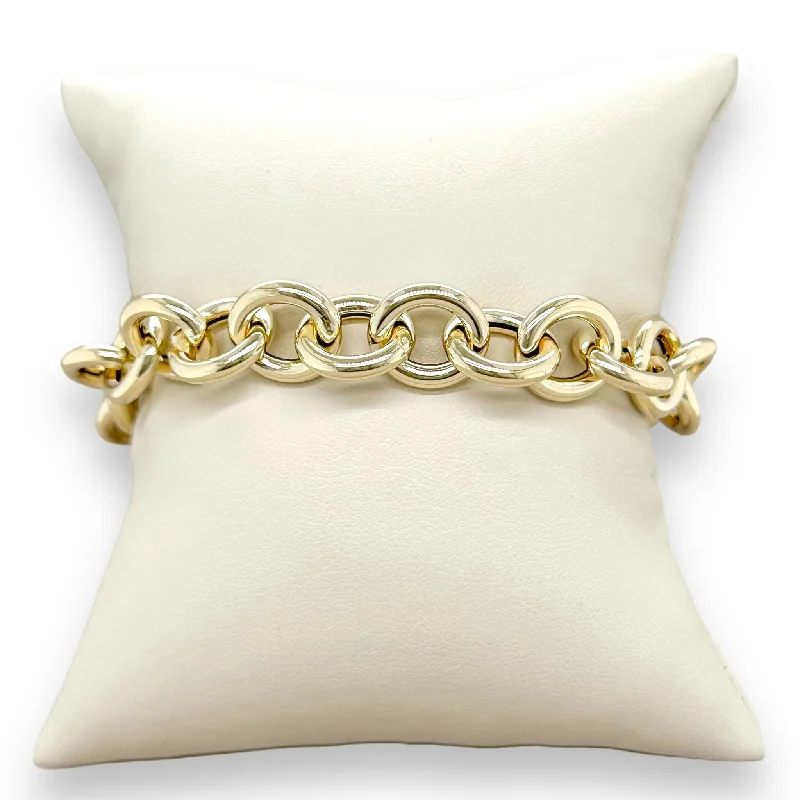 Shop Elegant Jewelry At Unbeatable Prices 14K Y Gold 7.5" Ladies Circle Link Bracelet Shop Elegant Jewelry At Unbeatable Prices 14K Y Gold 7.5" Ladies Circle Link Bracelet