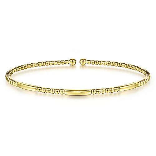Best-Selling Jewelry Now Available At Special Deals 14K Y Gold Bead with Bar Open Bangle Best-Selling Jewelry Now Available At Special Deals 14K Y Gold Bead with Bar Open Bangle
