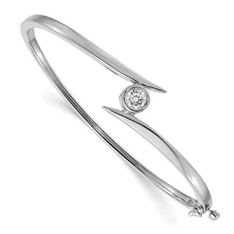 Special Deals On Handcrafted And Designer Jewelry 14kt White Gold Forever One Round Moissanite Bangle Bracelet Special Deals On Handcrafted And Designer Jewelry 14kt White Gold Forever One Round Moissanite Bangle Bracelet