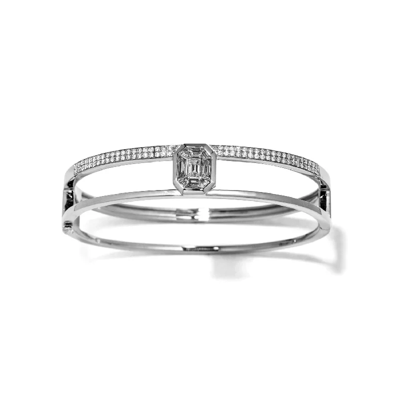 Special Jewelry Deals – Upgrade Your Collection Illusion White Pave Double Bangle