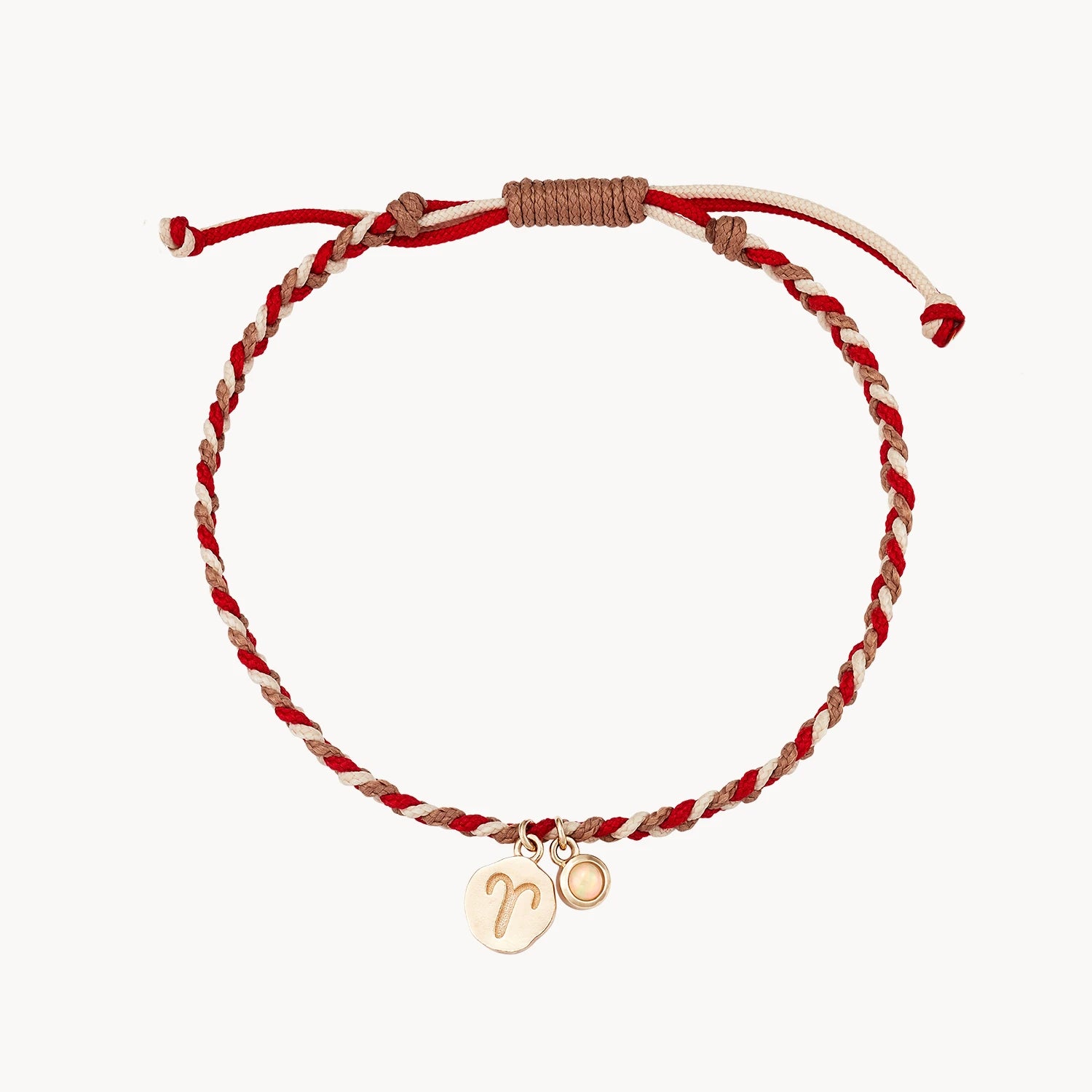 Exclusive Online Discounts On Stylish Jewelry aries zodiac fire element cord bracelet - 10k yellow gold, opal, cord Exclusive Online Discounts On Stylish Jewelry aries zodiac fire element cord bracelet - 10k yellow gold, opal, cord