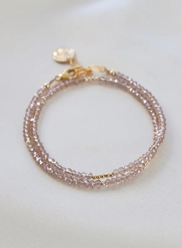 Buy More, Save More On Stunning Jewelry Designs CHAMPAGNE PETITE CRYSTAL DOUBLE WRAP BRACELET Buy More, Save More On Stunning Jewelry Designs CHAMPAGNE PETITE CRYSTAL DOUBLE WRAP BRACELET