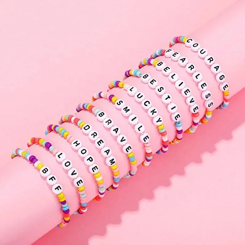 Jewelry Deals That Sparkle – Shop Today Beaded Word Stretch Bracelets