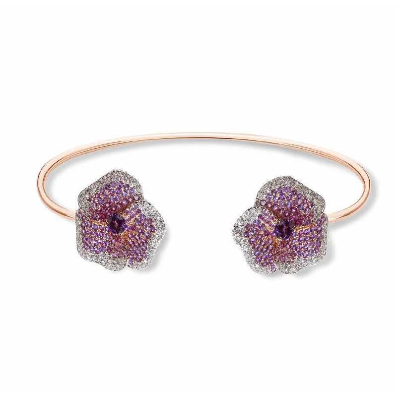 Unmissable Jewelry Discounts – Elevate Your Look For Less Bloom Medium Flower Amethyst Bangle in Rose Gold Unmissable Jewelry Discounts – Elevate Your Look For Less Bloom Medium Flower Amethyst Bangle in Rose Gold