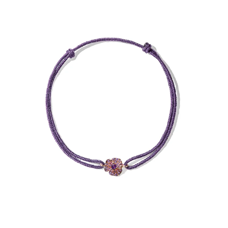 Limited Stock On Premium Jewelry At Low Prices Bloom Petit Flower Amethyst String Bracelet in String in Rose Gold Limited Stock On Premium Jewelry At Low Prices Bloom Petit Flower Amethyst String Bracelet in String in Rose Gold