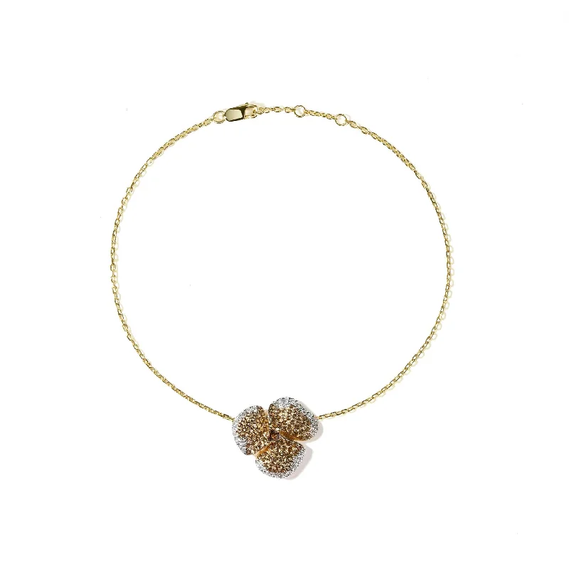Jewelry Flash Sale – Stylish Designs At Unbeatable Rates Bloom Small Flower Smoky Quartz Bracelet in Yellow Gold Jewelry Flash Sale – Stylish Designs At Unbeatable Rates Bloom Small Flower Smoky Quartz Bracelet in Yellow Gold
