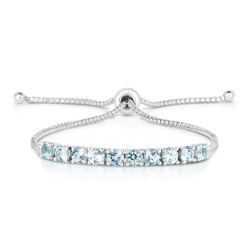 Shop Dazzling Jewelry At The Best Prices Blue Topaz Bolo Bracelet