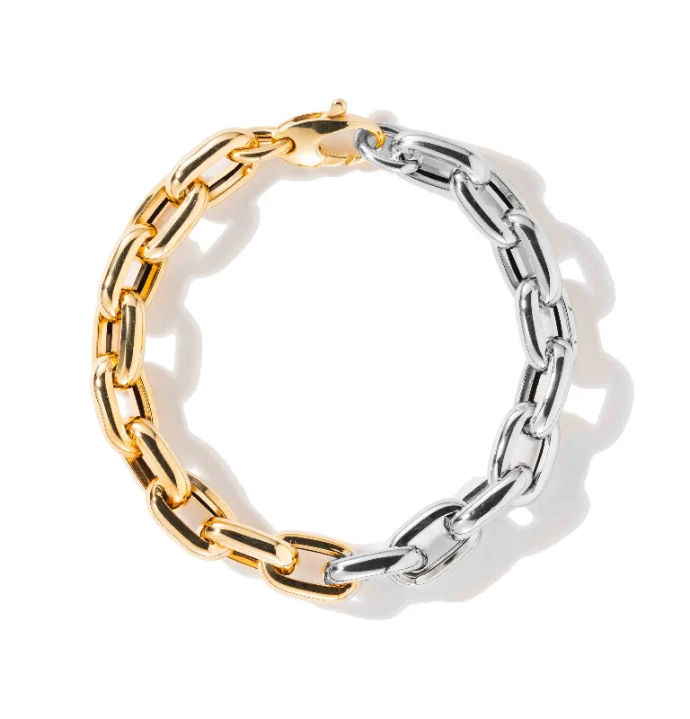 Exclusive Jewelry Bundles At Discounted Rates 18K White and Yellow Gold Bold Links Chain Bracelet Exclusive Jewelry Bundles At Discounted Rates 18K White and Yellow Gold Bold Links Chain Bracelet