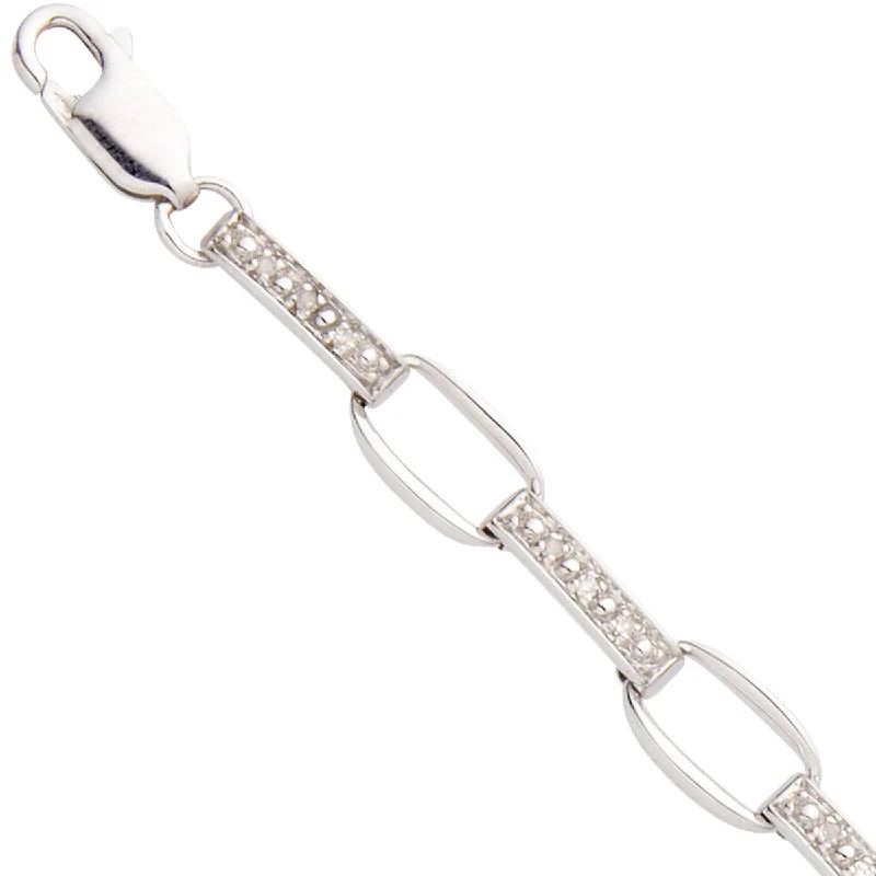 Shop Fine Jewelry With Exclusive Savings Contemporary Sterling Silver Diamond Bracelet Shop Fine Jewelry With Exclusive Savings Contemporary Sterling Silver Diamond Bracelet