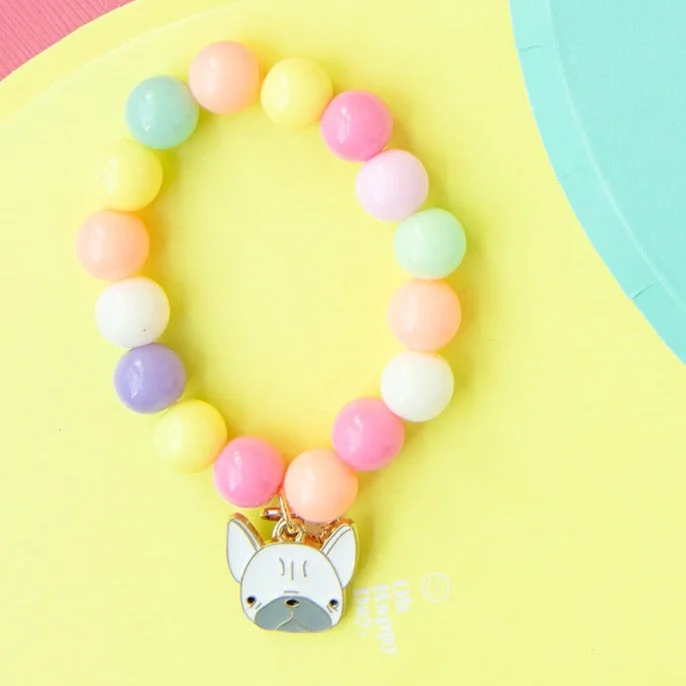 Sparkle On A Budget – Fine Jewelry For Less French Bulldog Charm on Stretch Beaded Children’s Bracelet Sparkle On A Budget – Fine Jewelry For Less French Bulldog Charm on Stretch Beaded Children’s Bracelet