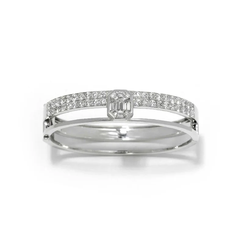Elegant Jewelry At Unbeatable Offers – Shop Before It's Gone Illusion Diamonds Large Pave Double Bangle Elegant Jewelry At Unbeatable Offers – Shop Before It's Gone Illusion Diamonds Large Pave Double Bangle