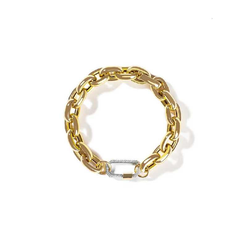 Special Offers On Handcrafted And Designer Jewelry Medium Diamond Lock On Chunky Links Bracelet Special Offers On Handcrafted And Designer Jewelry Medium Diamond Lock On Chunky Links Bracelet