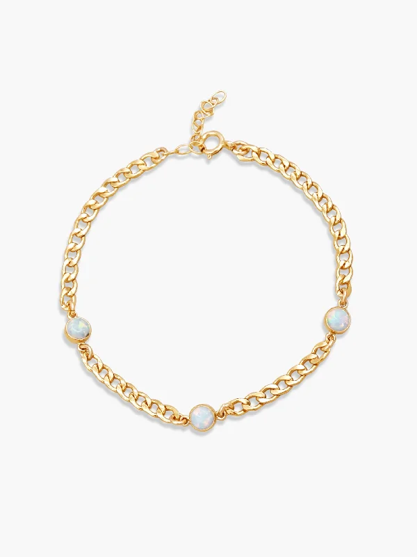 Sparkle In Style With Our Best Jewelry Deals White Opal Cuban Link Bracelet
