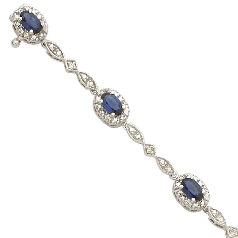 Get Your Favorite Jewelry At The Best Price Oval Gemstone & Diamond Bracelet