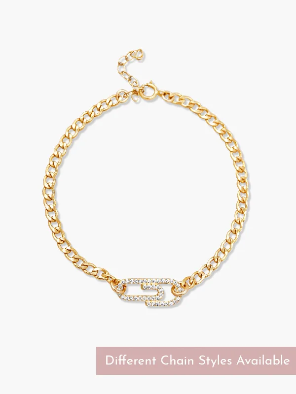 Fashion-Forward Geometric Jewelry For Contemporary Style Paperclip Charm Bracelet