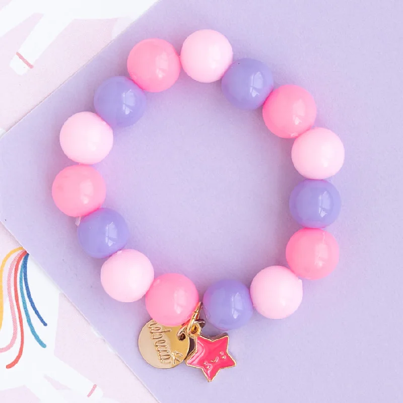 Stunning Jewelry At Even More Stunning Prices Pink Smiling Star Enamel Charm Stretch Bracelet Children's Stunning Jewelry At Even More Stunning Prices Pink Smiling Star Enamel Charm Stretch Bracelet Children's